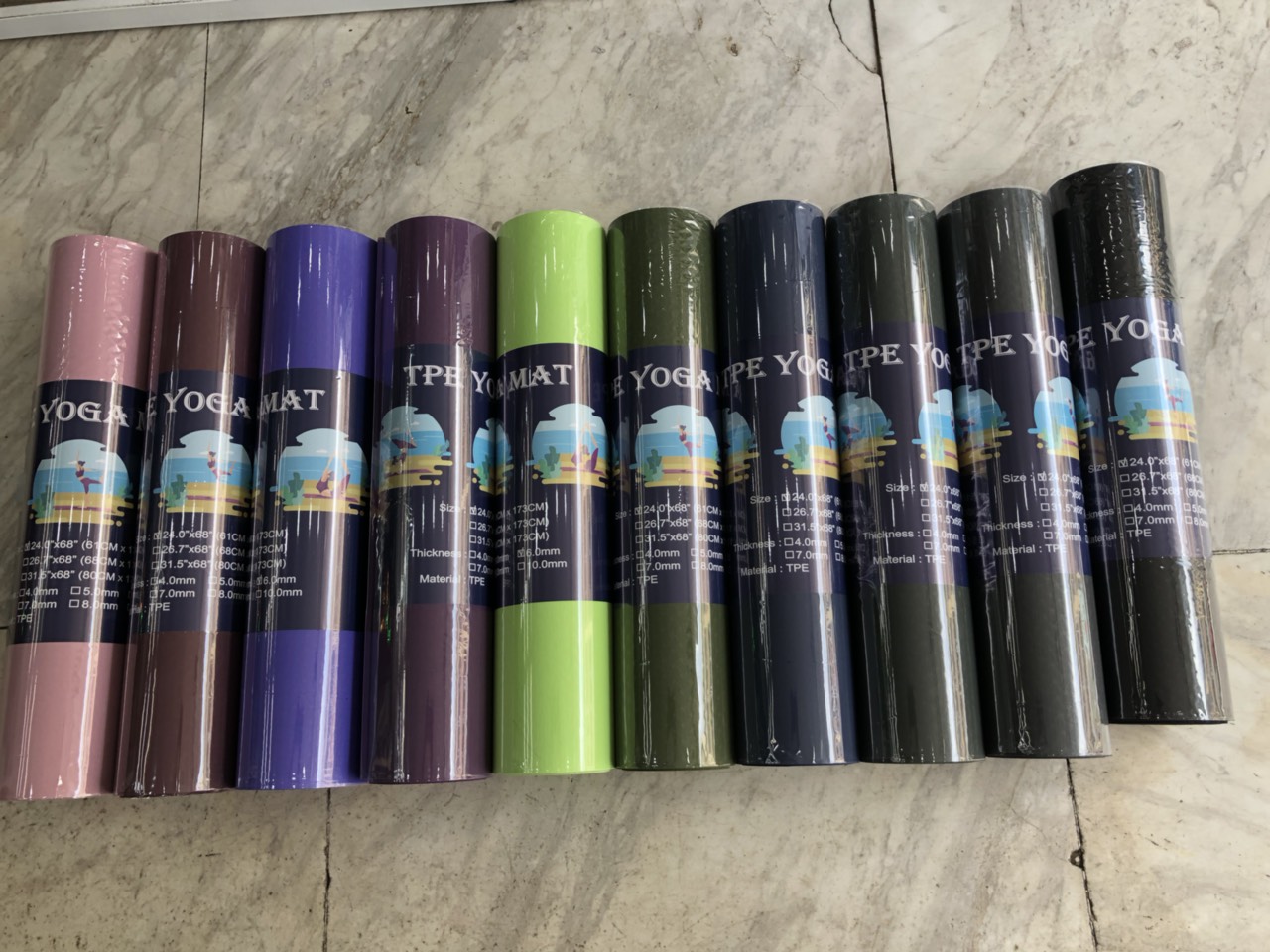 THẢM TẬP TPE YOGA MAT 1 LỚP 6MM